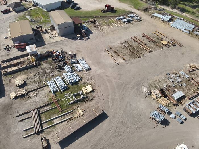 Laydown yard overview for site planning