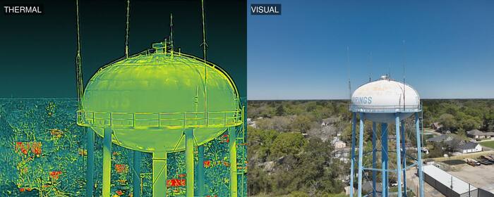Water tower: thermal and visual pair