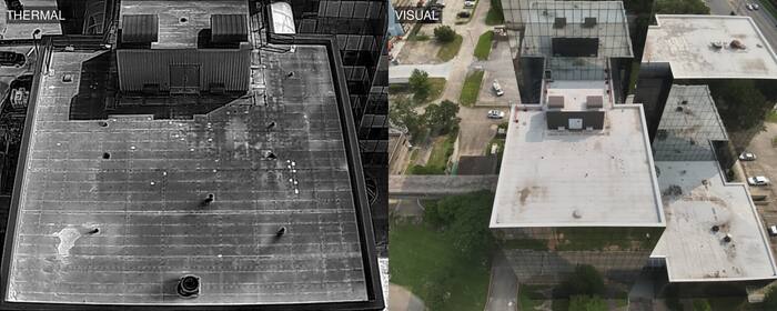 Commercial roof: thermal and visual pair