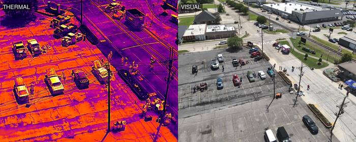Parking lot: thermal and visual pair