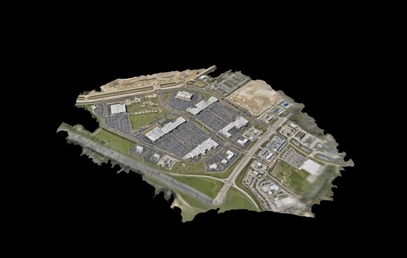 Photogrammetry 3D model of the Juban Crossing shopping area